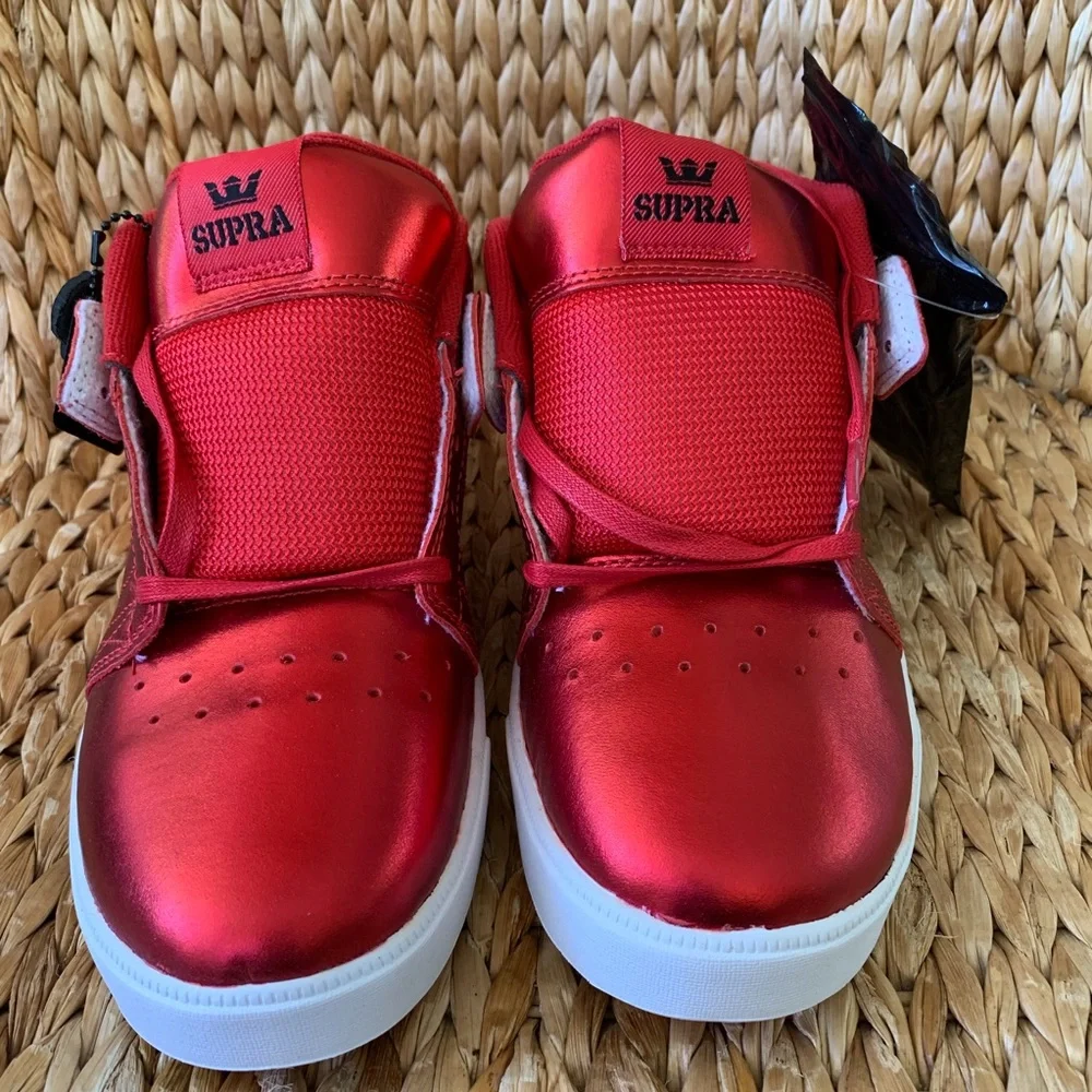 NIB Supra Deadstock Metallic Leather Sneakers 8